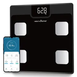 HealthSense Bluetooth BMI Weight Machine (150Kg, Fat Analyzer)