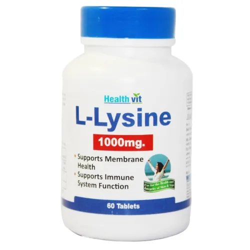 Image of Healthvit L-Lysine 1000mg Essential Amino Acid 60 Tablets
