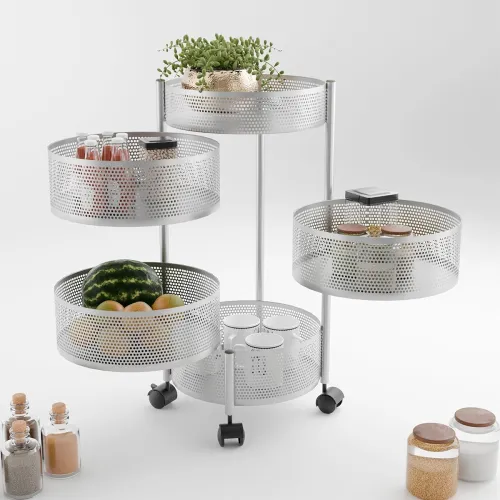 Image of Heart Home 4+1 Layer Kitchen Storage Rack