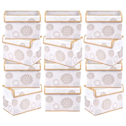 Image of Heart Home Pack of 12 Drawer Storage Box