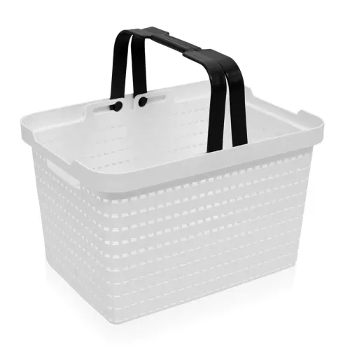 Image of Heart Home Plastic Storage Basket for Fruits Stationery Storage 