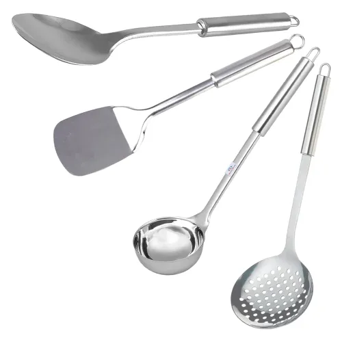 Image of Heart Home Stainless Steel Cooking & Serving Set, Pack of 4