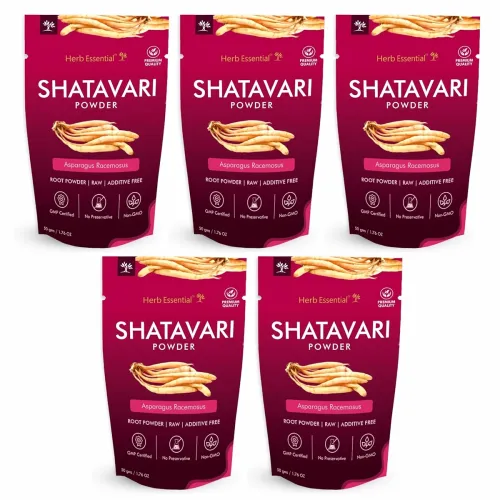 Image of Herb Essential Pure Shatavari Powder | Lactation Booster - 50 g (Pack of 5)Herb Essential Pure Shatavari Powder | Lactat