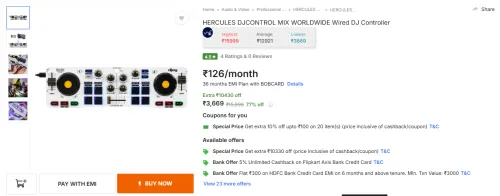 Image of HERCULES DJCONTROL MIX WORLDWIDE Wired DJ Controller