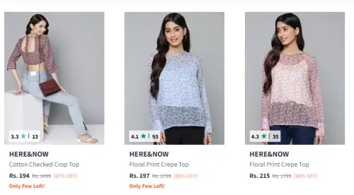 Image of HERE&NOW Pure Cotton Top Starting At ₹194