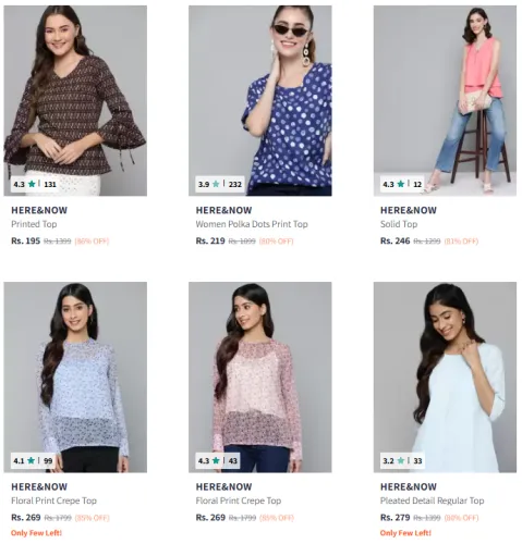 Image of HERE&NOW Brand Women's Clothing @ Minimum 80% Discount