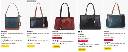 Image of Hidesign Handbags at minimum 50% Off