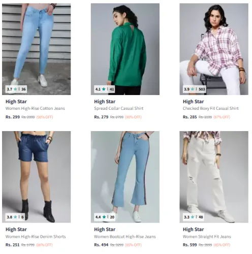 Image of High Star Brand Women's Clothing @ Minimum 85% Discount