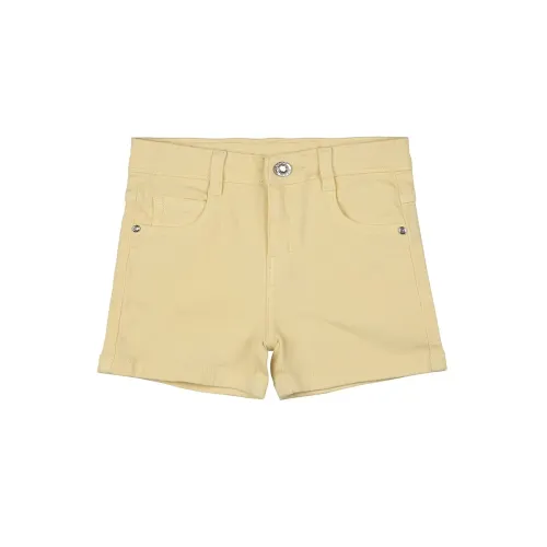 Image of HIGH STAR Girls Beige Slim-Fit Denim Shorts
