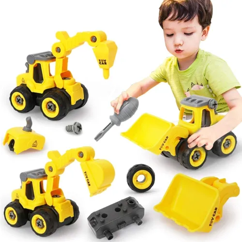 Image of High Trusted New Construction Toy (Set of 4 - Yellow)