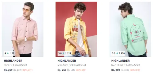 Image of Highlander Brand Men's Shirt @ Up to 80% Discount