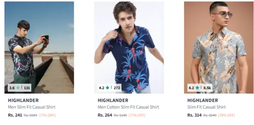Image of Highlander Men Fashion Shirt Minimum 70% Discount