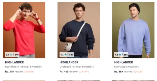 Image of Highlander Men Fashion Tshirt Minimum 70% Discount