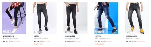 Image of HIGHLANDER Men Fit Jeans up to 81% Discount