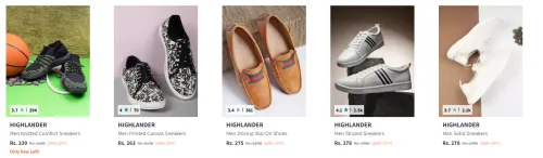 Image of HIGHLANDER Men's Sneakers Starting At @₹239