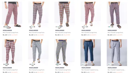 Image of HIGHLANDER Men's Lounge Pants starting @ ₹129