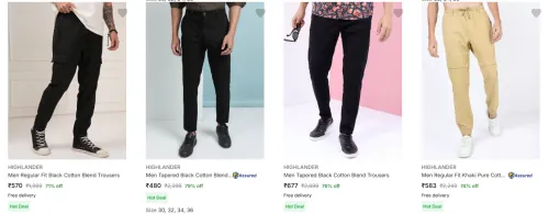 Image of HIGHLANDER Men's Trousers at minimum 70% Off