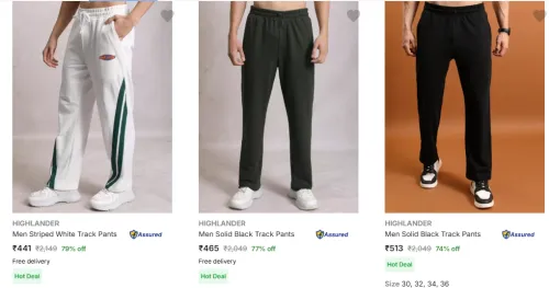 Image of Highlander upto 79% Off on Men's Track Pants