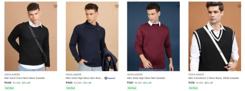 Image of Highlander upto 82% Off on Men's Sweater