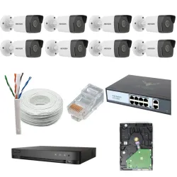 HIKVISION Full Set Home Security 2MP IP CCTV Camera 8 Bullet