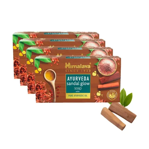 Image of Himalaya Ayurveda Sandal Glow Soap 75 gms  pack of 4