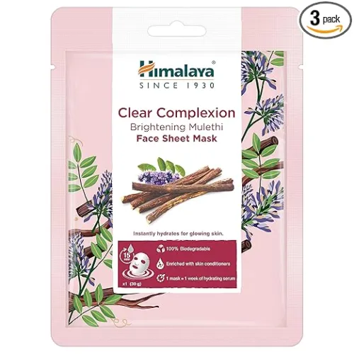 Image of Himalaya Clear Complexion Brightening Mulethi Sheet Mask