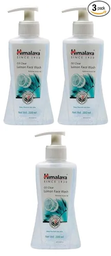 Image of Himalaya Oil Clear Lemon Face Wash, 200ml (Pack of 3)