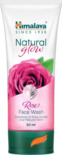 Image of Himalaya Natural Glow Rose Face Wash 50ml