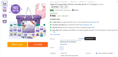 Image of HIMALAYA Happy Baby Gift Pack with Baby (9 in 1)
