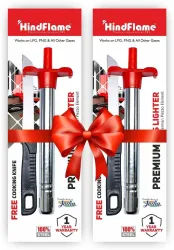Hindflame PREMIUM Kitchen Lighter (Steel, Pack of 2)
