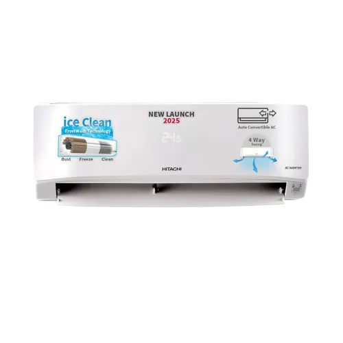 Image of Hitachi 1 Ton Class 5 Star, 4-Way Swing, ice Clean, Xpandable+, Inverter Split AC .