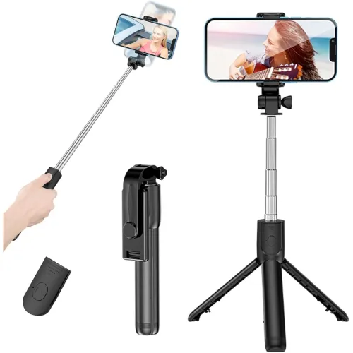 Image of HOLD UP Selfie Stick Extendable Selfie Stick forAll Smartphone and Mobile (Black)