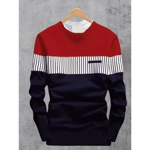 Image of HOLDIT Color Block Round Neck Polyester T-Shirt for Men's