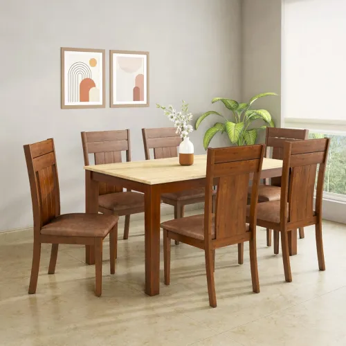 Image of @home by Nilkamal Arnold 6 Seater Dining Set 