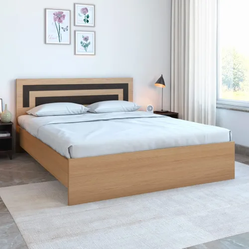 Image of @home by Nilkamal Cyril Engineered Wood King Bed Without Storage