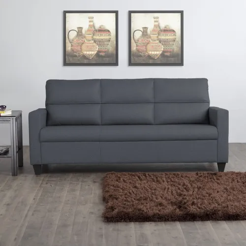 Image of Home Centre 3 Seater Sofa- Grey