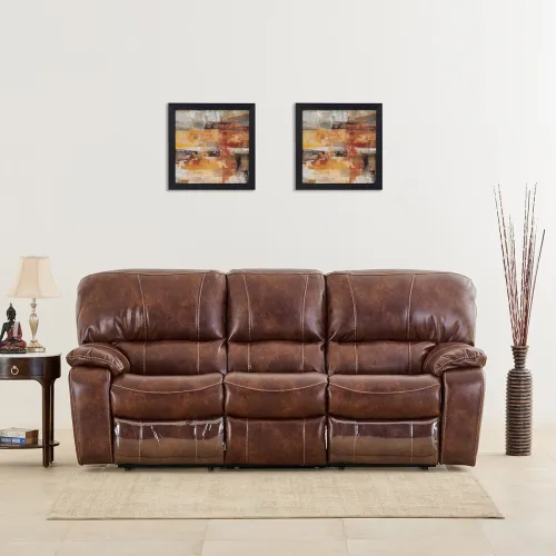 Image of Home Centre Harvey Napa 3-Seater Manual Recliner - Brown