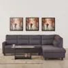 Home Centre Helios Clary Fabric Sofa (Brown)