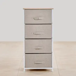 Home Centre Helios Ethan 4-Tier Metal Cabinet (Beige)