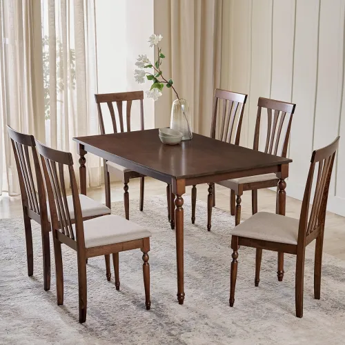 Image of Home Centre Helios Franklin 6-Seater Dining Set with Chairs