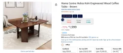 Home Centre Helios Kohi Engineered Wood Coffee Table