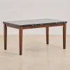 Home Centre Jasper Faux Marble Top 6-Seater Dining Table - Black and Brown
