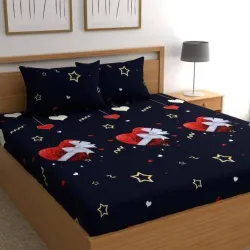 Home Garage 180 TC Microfiber King 3D Printed Flat Bedsheet