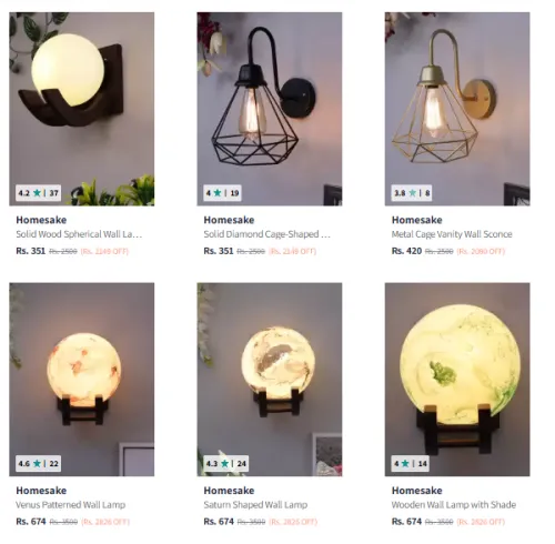 Image of Home Sake Wall Lamp Starting @ ₹351