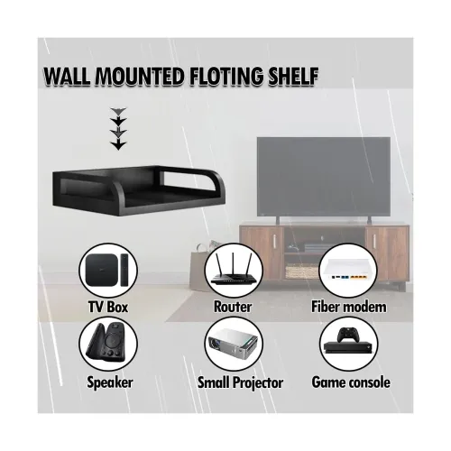 Image of Home Sparkle Engineered Wood Set Top Box Stand Wall Mount for Home Wall