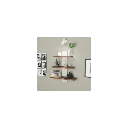 Image of homeeasy Wooden Wall Shelves 3Tiers for Living Room