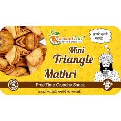 Homemade Mini Mathri Snacks, Mini Triangle Mathri 400 Grams