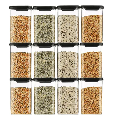 Image of Homemet Plastic Air Tight Containers for Kitchen Organizer Storage Set 1100ML
