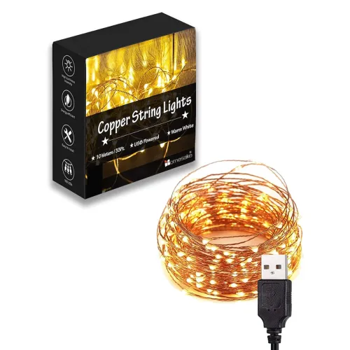 Image of Homesake 100 LED Fairy Lights for Room Decoration Pack of 2