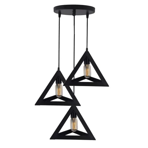 Image of Homesake 3-Lights Round Cluster Chandelier Triangle 6